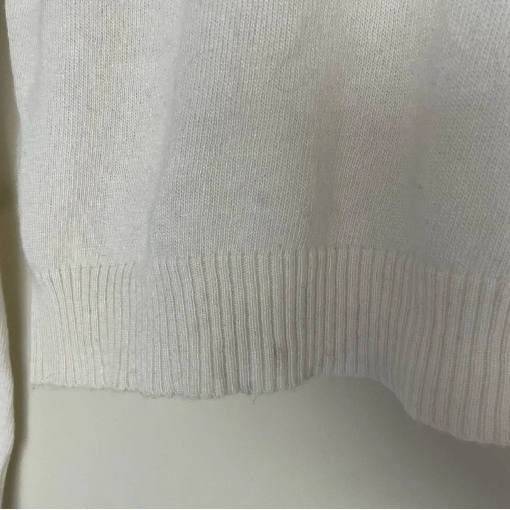 Subdued Made in Italy Rainbow Cream Long Sleeve Crew Neck Sweater Womens Size S - Picture 3 of 7